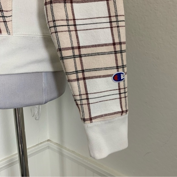 Champion UO Exclusive Plaid Hoodie Sweatshirt Women’s XS Reverse Weave - Picture 12 of 16